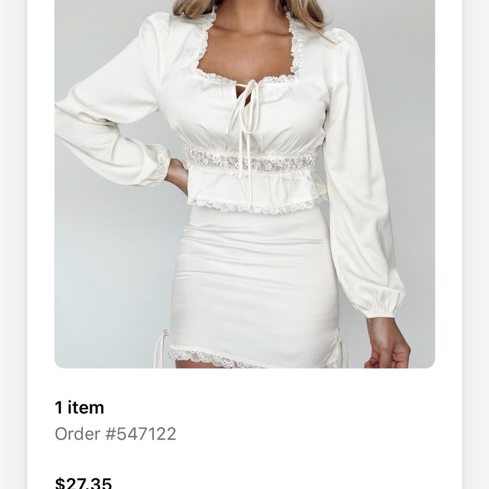 Lane 201 White Mini Skirt